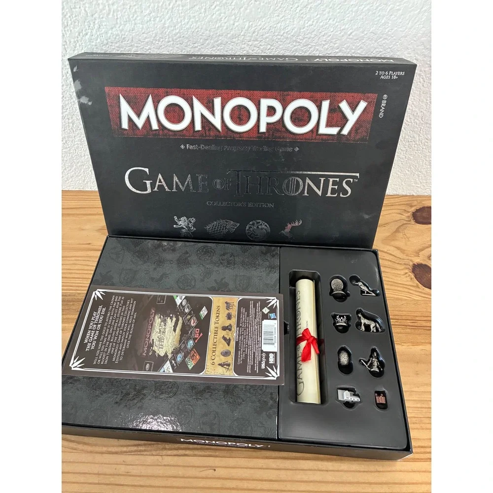 Monopoly Game of Thrones Collector's Edition Board Game Complete Fast Shipping!